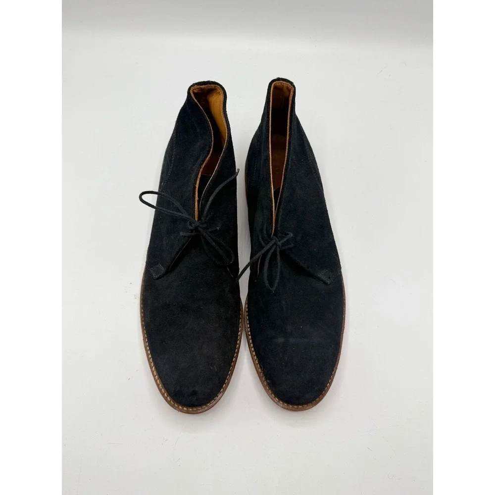 Walk-Over Mens Suede Chukka Boots Black Red Brick Sole 35010I Size 12 No Box
